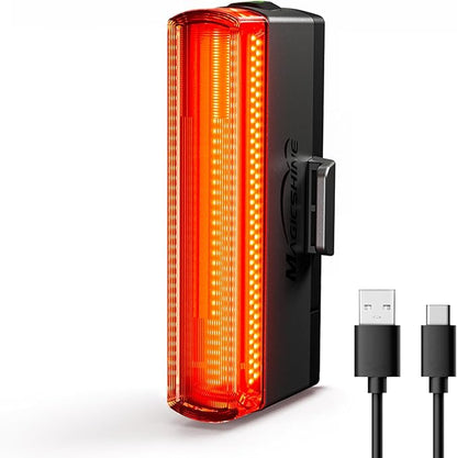 Magicshine Tail Light SEEMEE 50 V2.0, Rear Bike Light with USB C Rechargeable, 50 Lumen IPX6 Waterproof Bicycle Tail Lights for Night Riding, Smart Cycling Safety Bike Taillights - Tampa Home & Garden Store