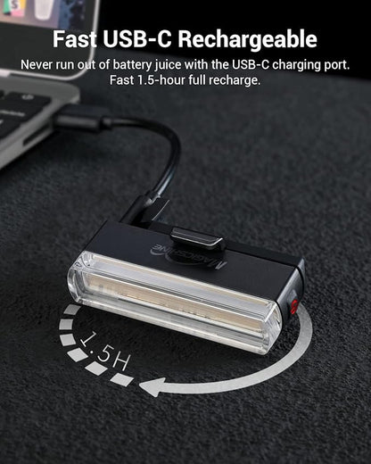 Magicshine Tail Light SEEMEE 50 V2.0, Rear Bike Light with USB C Rechargeable, 50 Lumen IPX6 Waterproof Bicycle Tail Lights for Night Riding, Smart Cycling Safety Bike Taillights - Tampa Home & Garden Store