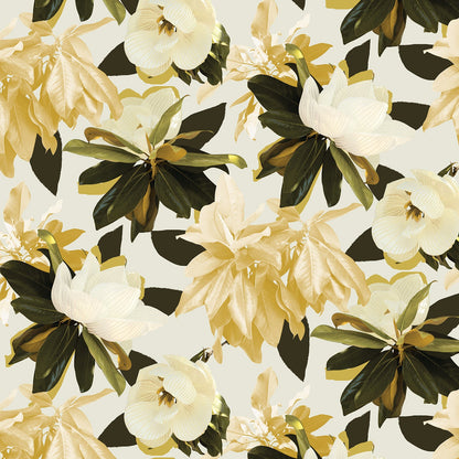 Magnolia Wallpaper, mustard - Tampa Home & Garden Store