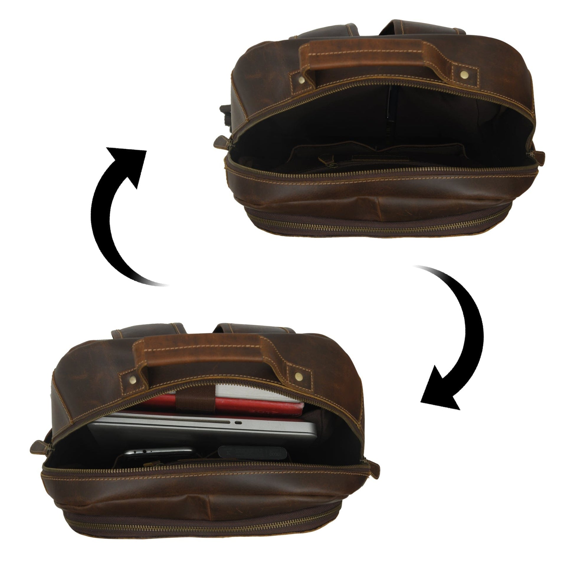 MaheTri Cambridge Unisex Buffalo Leather Backpack - Tampa Home & Garden Store