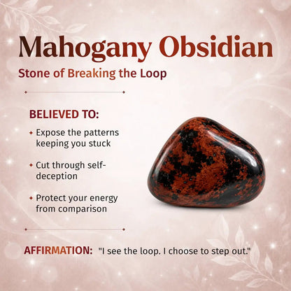 Bracelet The Self-Sabotage Breaker with mahogany obsidian stone by Conscious Items on Tampa Home & Garden Store