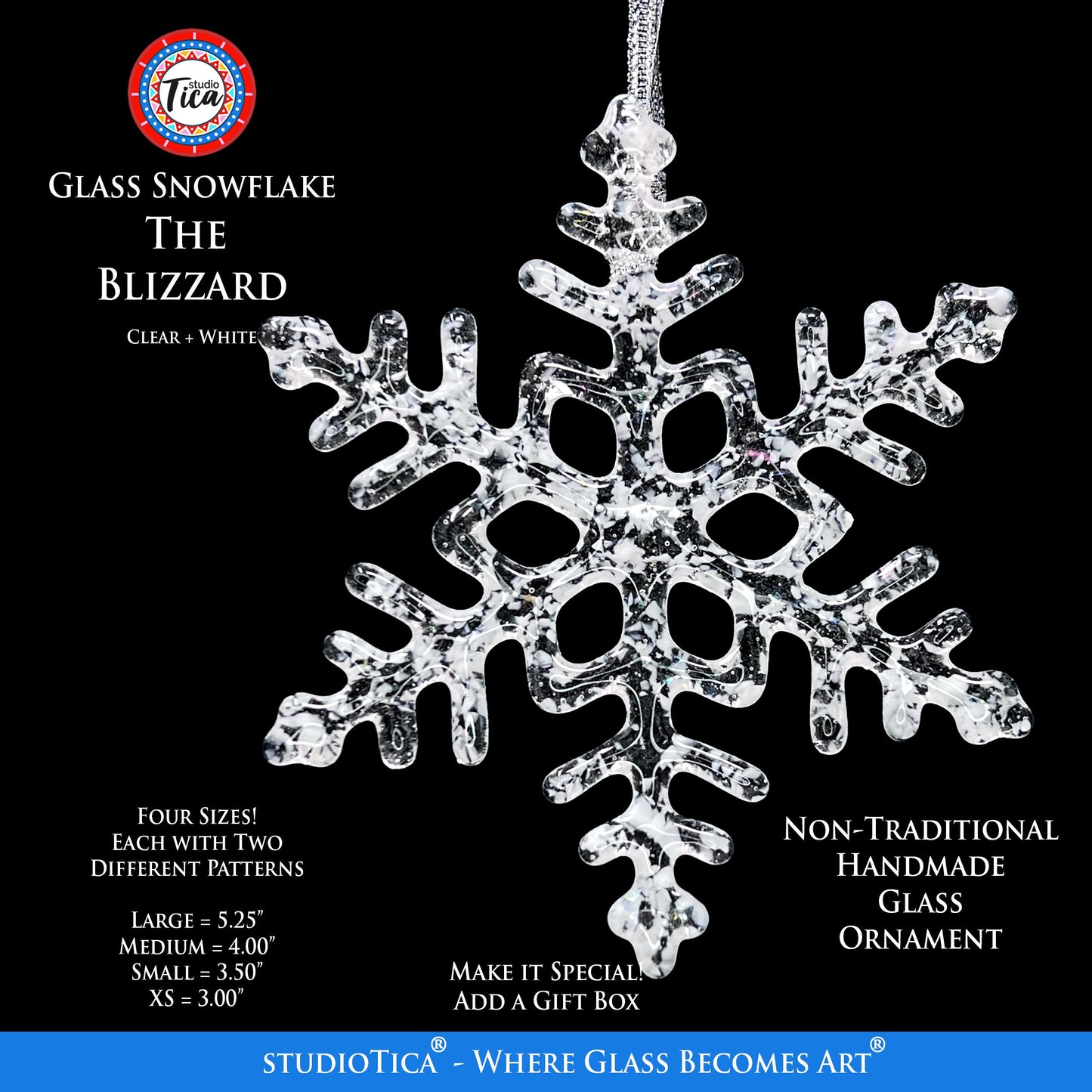 Copos de nieve de cristal hechos a mano - La ventisca - por studioTica
