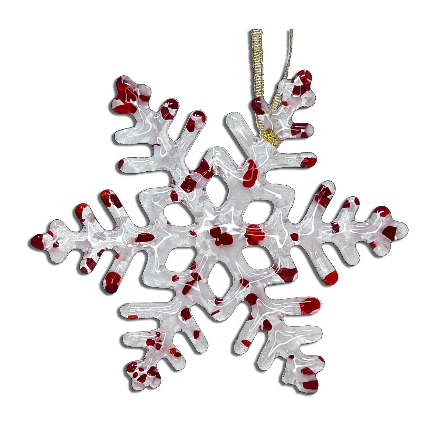 Copo de Nieve de Cristal Hecho a Mano - Wanda's Candy Cane - de studioTica