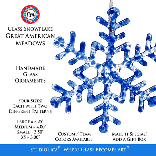 Handmade Glass Snowflake - American Meadows - by studioTica - Tampa Home & Garden Store