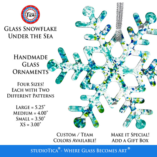 Handmade Glass Snowflake - Under the Sea - by studioTica - Tampa Home & Garden Store