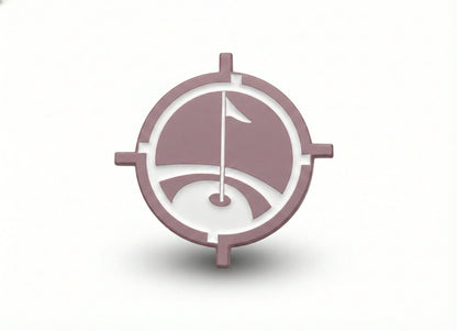Premium magnetic metal golf ball marker mauve round marker by Aiming Fluid Golf on Tampa Home & Garden Store