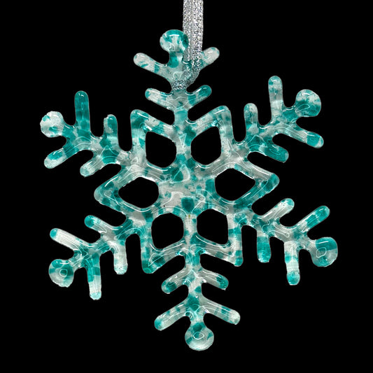 Handmade Glass Snowflake - Emerald Coast - by studioTica - Tampa Home & Garden Store
