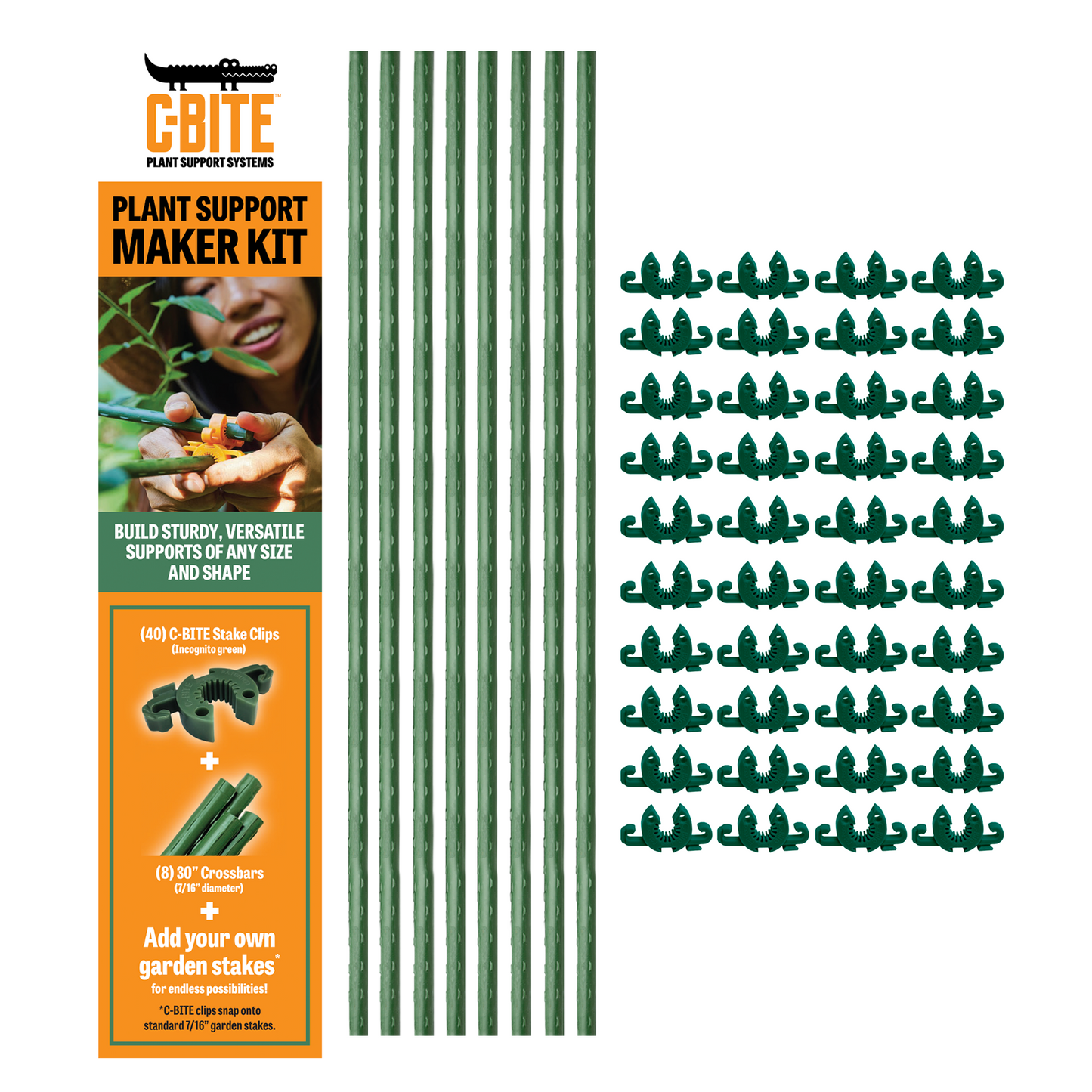 The Maker Kit  - Plant Support System - With or Without 5' upright garden stakes