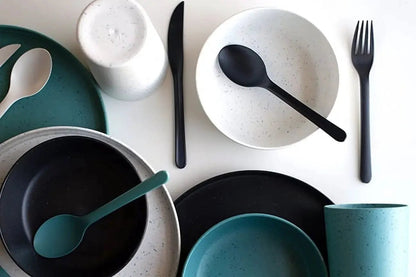 Mainstays 28-Piece Eco-Friendly Recycled Plastic Dinnerware Set - Tampa Home & Garden Store