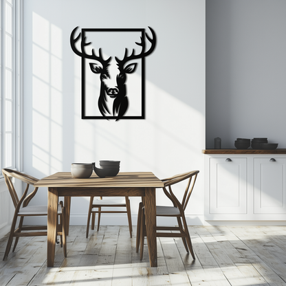 Majestic Deer Metal Wall Art - Nature-Inspired Minimalist Decor- KAF190 - Tampa Home & Garden Store