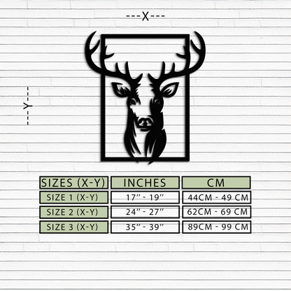 Majestic Deer Metal Wall Art - Nature-Inspired Minimalist Decor- KAF190 - Tampa Home & Garden Store
