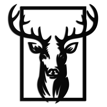Majestic Deer Metal Wall Art - Nature-Inspired Minimalist Decor- KAF190 - Tampa Home & Garden Store