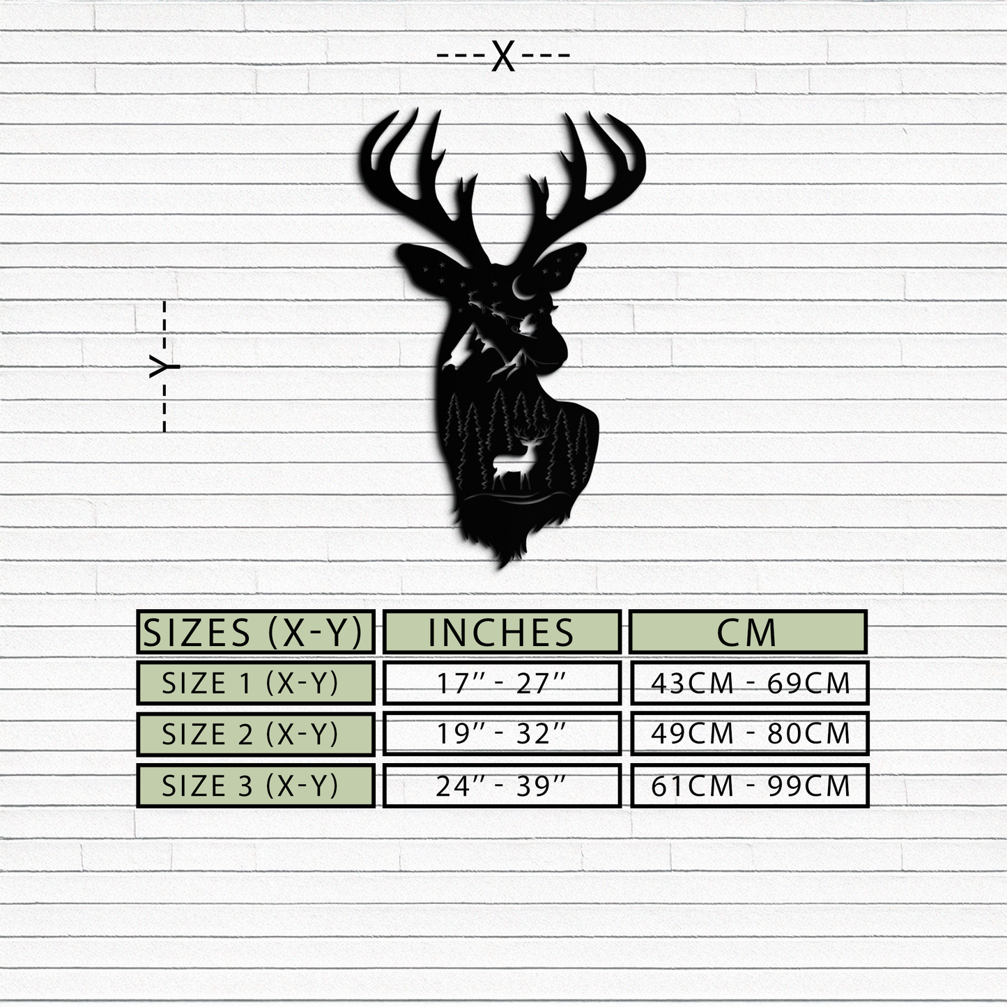 Majestic Deer Metal Wall Art - Nature-Inspired Steel Silhouette Decor- KAF301 - Tampa Home & Garden Store