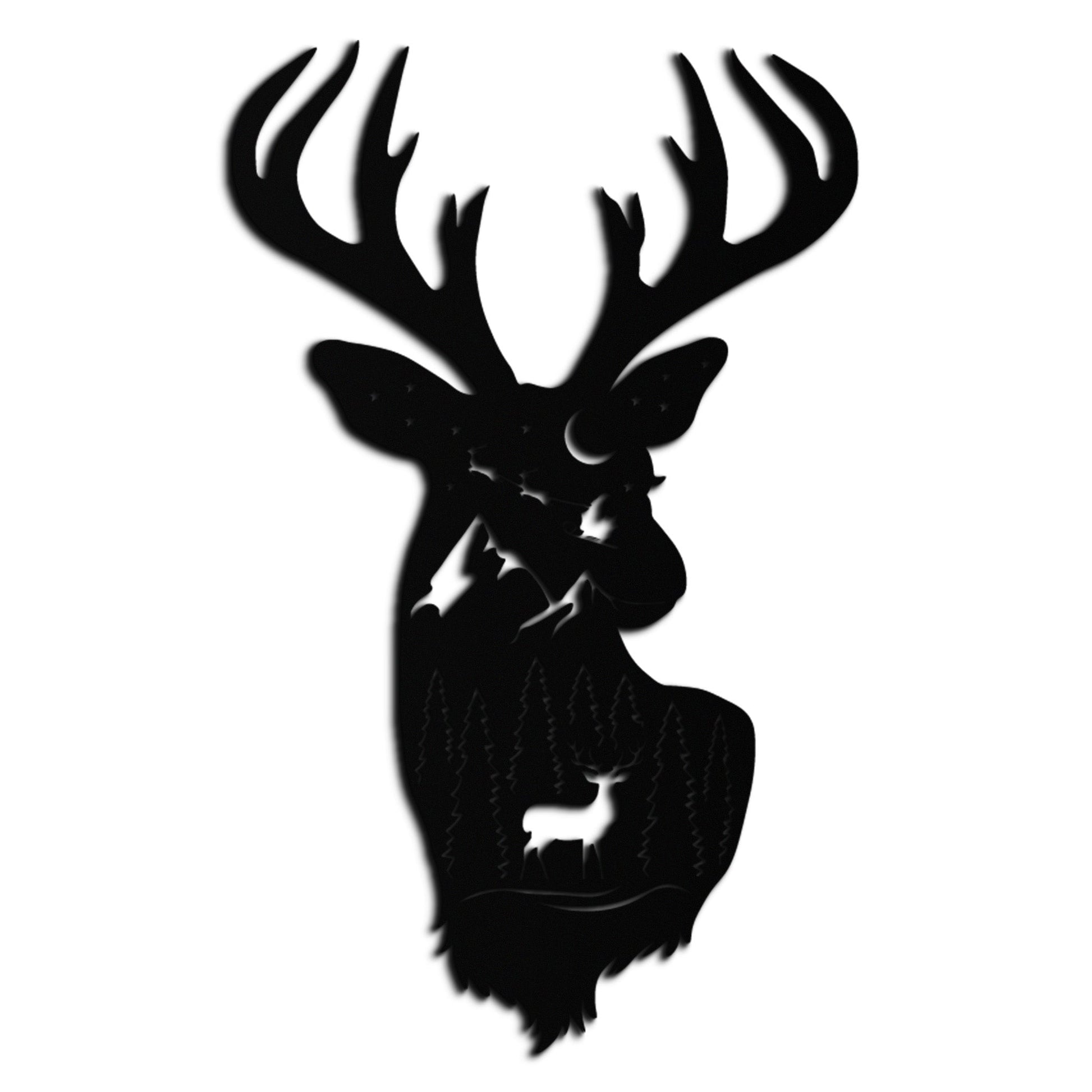 Majestic Deer Metal Wall Art - Nature-Inspired Steel Silhouette Decor- KAF301 - Tampa Home & Garden Store