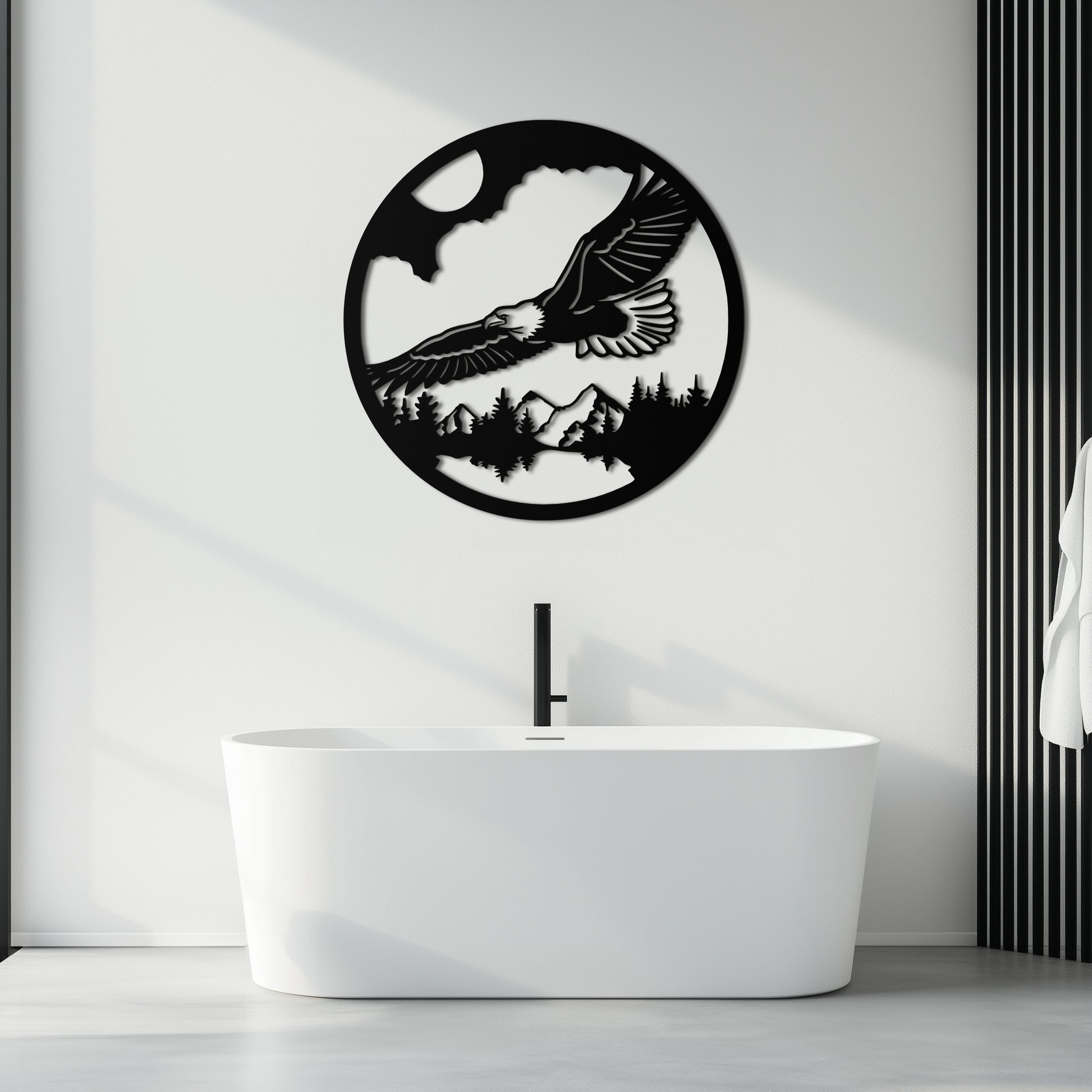 Majestic Eagle Metal Wall Art - Nature-Inspired Decor - KAF201 - Tampa Home & Garden Store