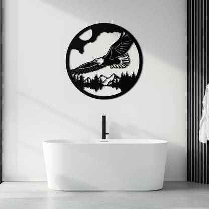 Majestic Eagle Metal Wall Art - Nature-Inspired Decor - KAF201 - Tampa Home & Garden Store