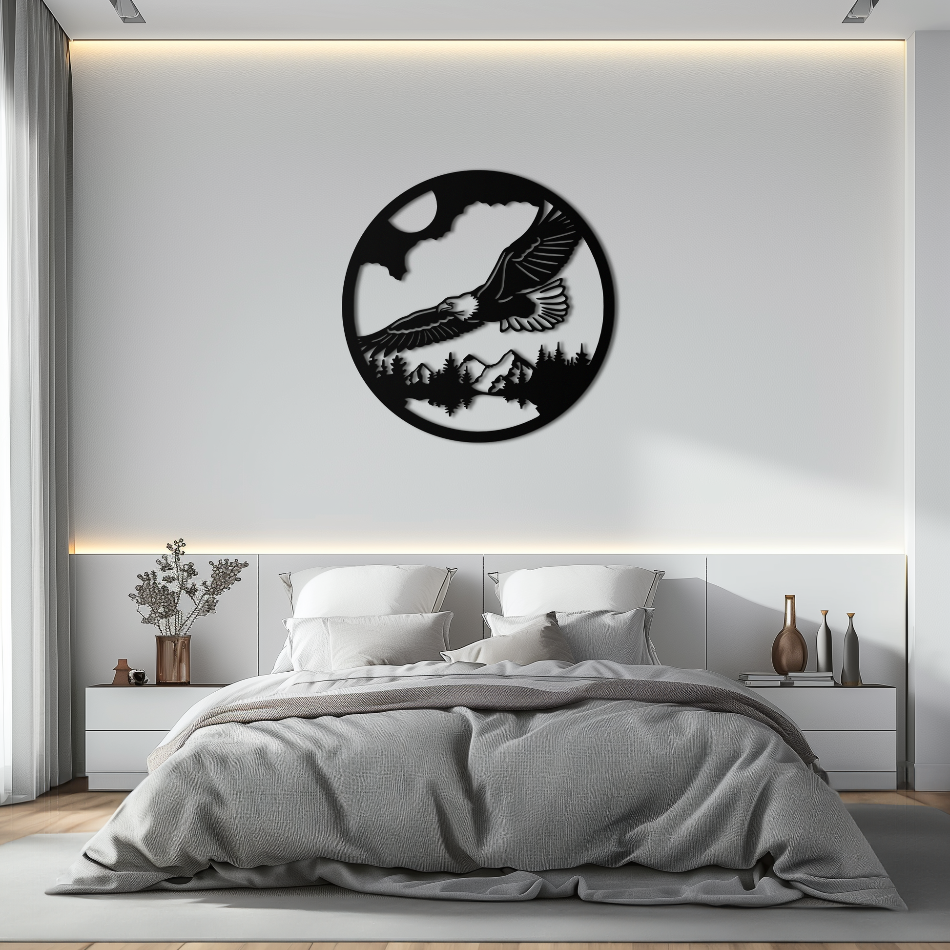 Majestic Eagle Metal Wall Art - Nature-Inspired Decor - KAF201 - Tampa Home & Garden Store