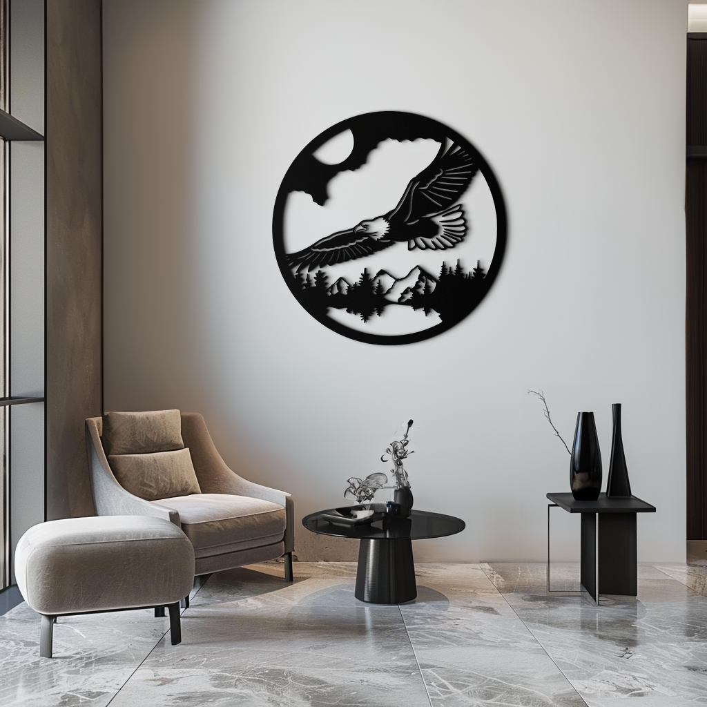 Majestic Eagle Metal Wall Art - Nature-Inspired Decor - KAF201 - Tampa Home & Garden Store
