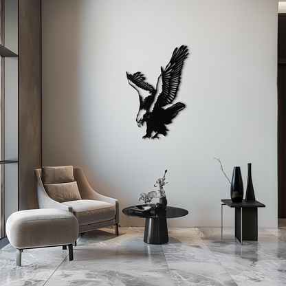 Majestic Eagle Metal Wall Art - Powerful Steel Bird Silhouette - KAF059 - Tampa Home & Garden Store