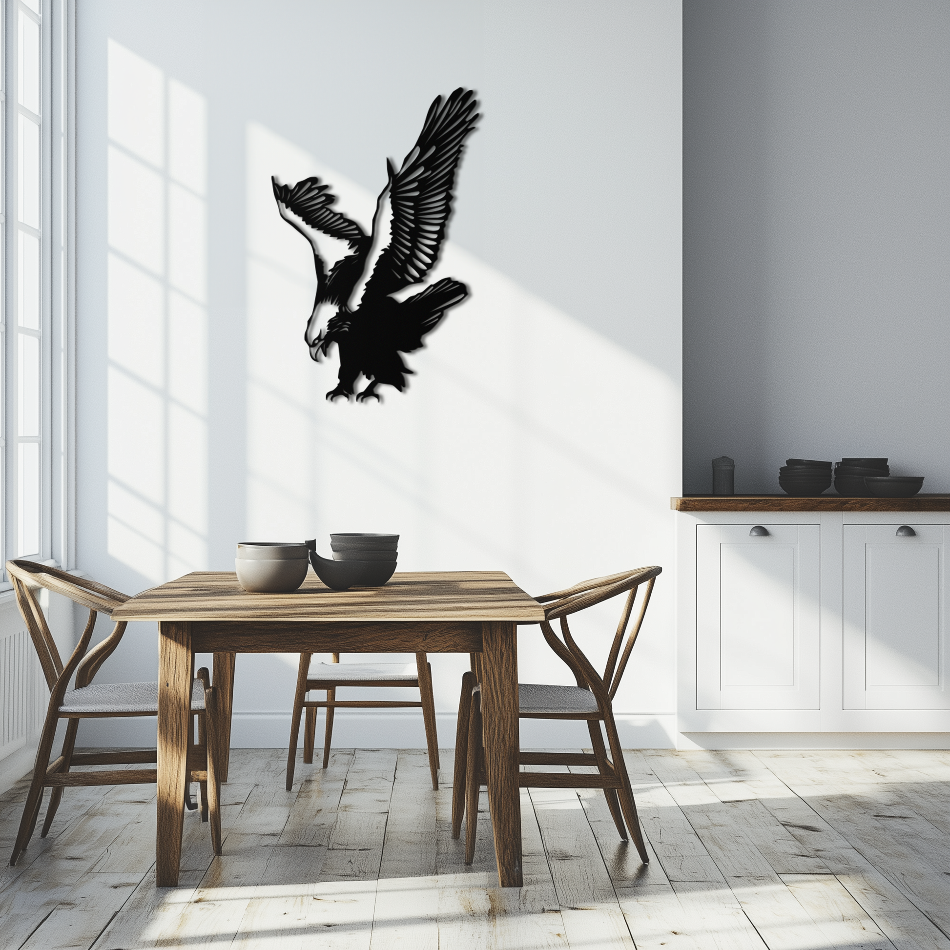 Majestic Eagle Metal Wall Art - Powerful Steel Bird Silhouette - KAF059 - Tampa Home & Garden Store