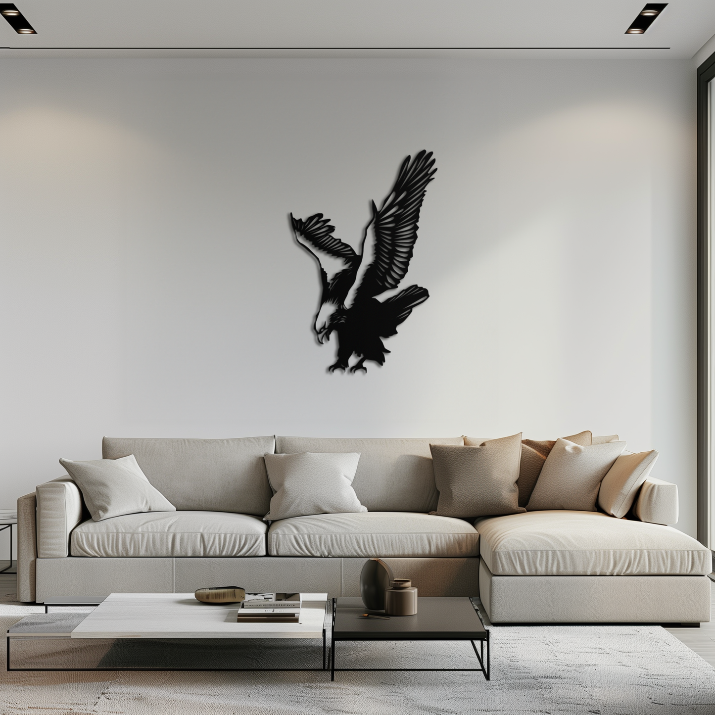 Majestic Eagle Metal Wall Art - Powerful Steel Bird Silhouette - KAF059 - Tampa Home & Garden Store