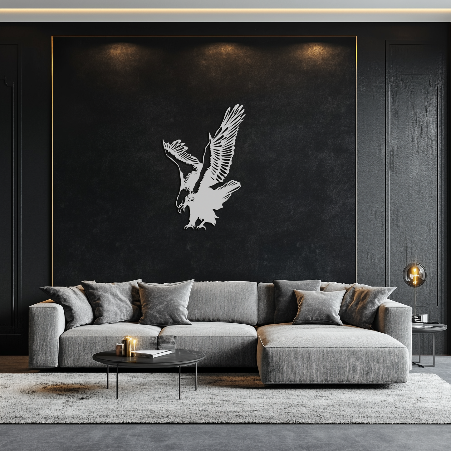 Majestic Eagle Metal Wall Art - Powerful Steel Bird Silhouette - KAF059 - Tampa Home & Garden Store