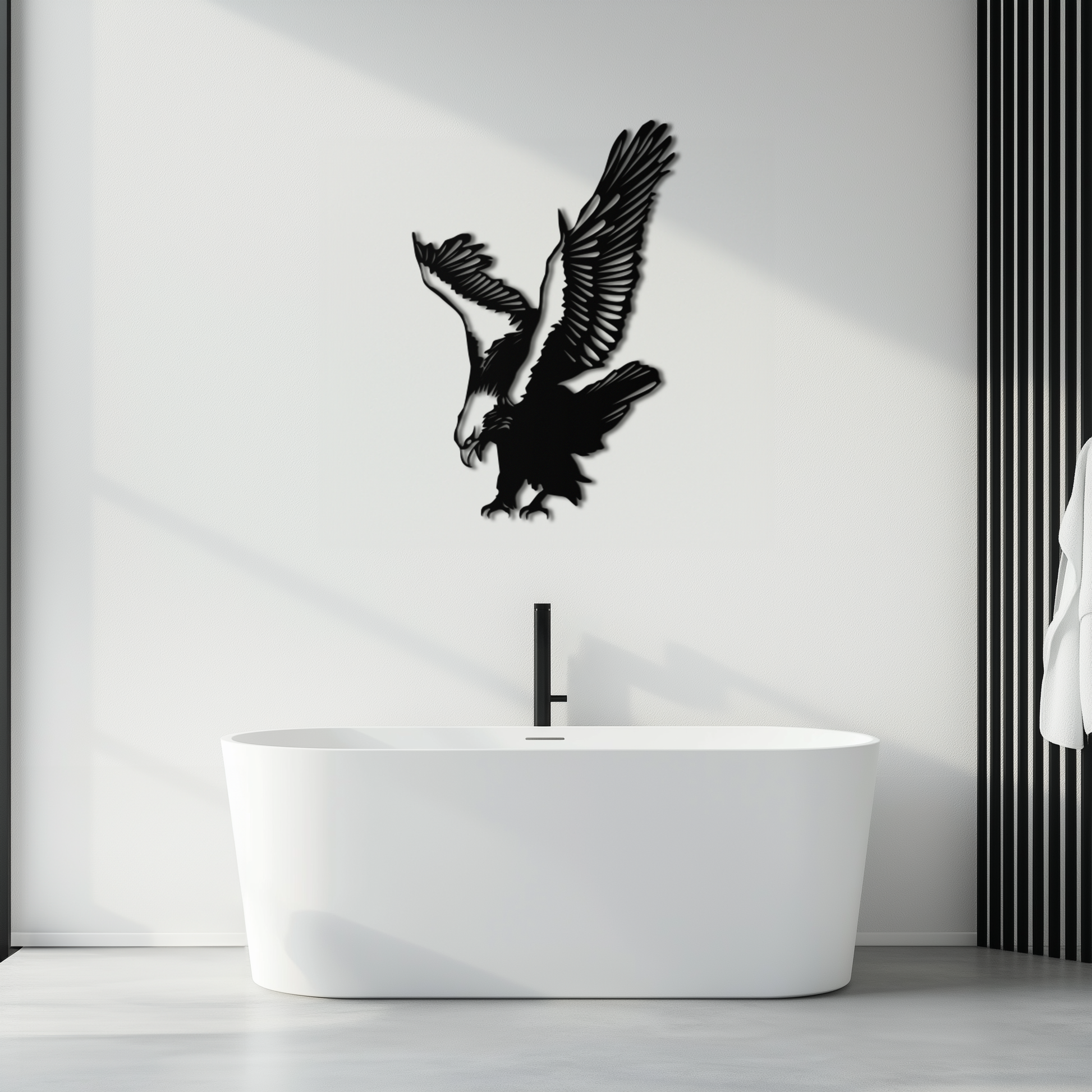 Majestic Eagle Metal Wall Art - Powerful Steel Bird Silhouette - KAF059 - Tampa Home & Garden Store