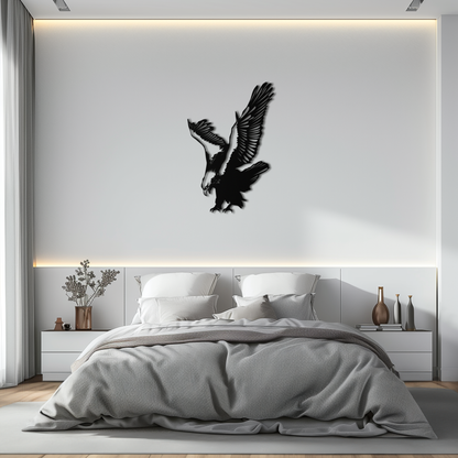 Majestic Eagle Metal Wall Art - Powerful Steel Bird Silhouette - KAF059 - Tampa Home & Garden Store