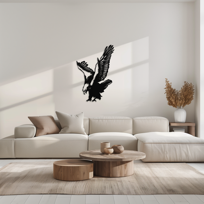 Majestic Eagle Metal Wall Art - Powerful Steel Bird Silhouette - KAF059 - Tampa Home & Garden Store