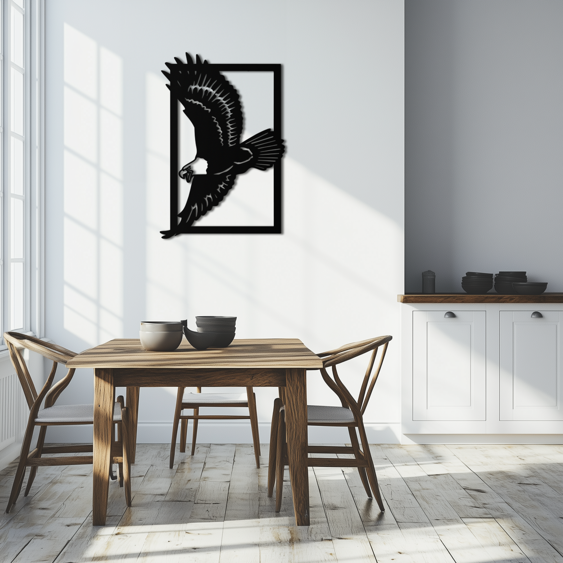 Majestic Eagle Metal Wall Art - Steel Wall Decor for Home and Office - KAF055 - Tampa Home & Garden Store