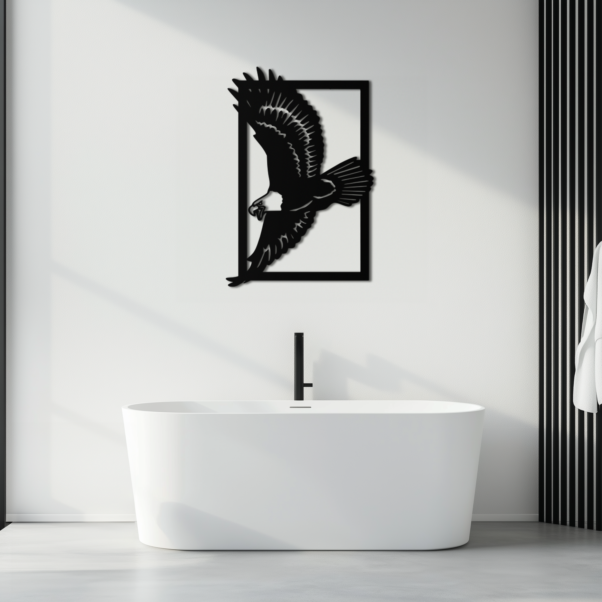 Majestic Eagle Metal Wall Art - Steel Wall Decor for Home and Office - KAF055 - Tampa Home & Garden Store