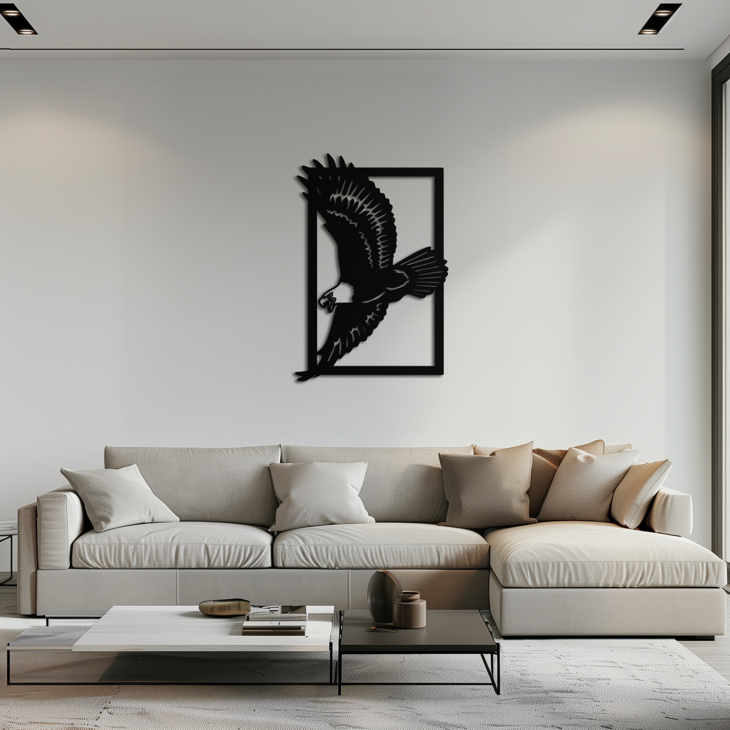 Majestic Eagle Metal Wall Art - Steel Wall Decor for Home and Office - KAF055 - Tampa Home & Garden Store