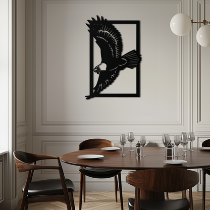Majestic Eagle Metal Wall Art - Steel Wall Decor for Home and Office - KAF055 - Tampa Home & Garden Store