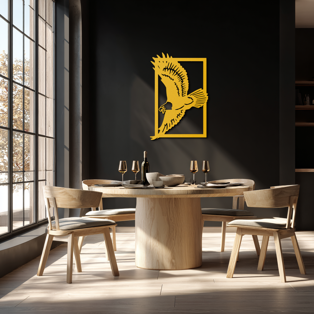 Majestic Eagle Metal Wall Art - Steel Wall Decor for Home and Office - KAF055 - Tampa Home & Garden Store