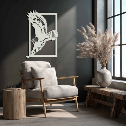 Majestic Eagle Metal Wall Art - Steel Wall Decor for Home and Office - KAF055 - Tampa Home & Garden Store