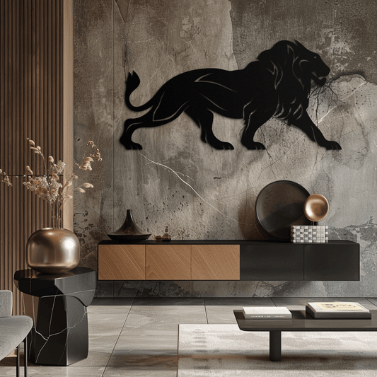 Majestic Lion Wall Art - Steel Wall Decor for Home and Office -KAF002 - Tampa Home & Garden Store