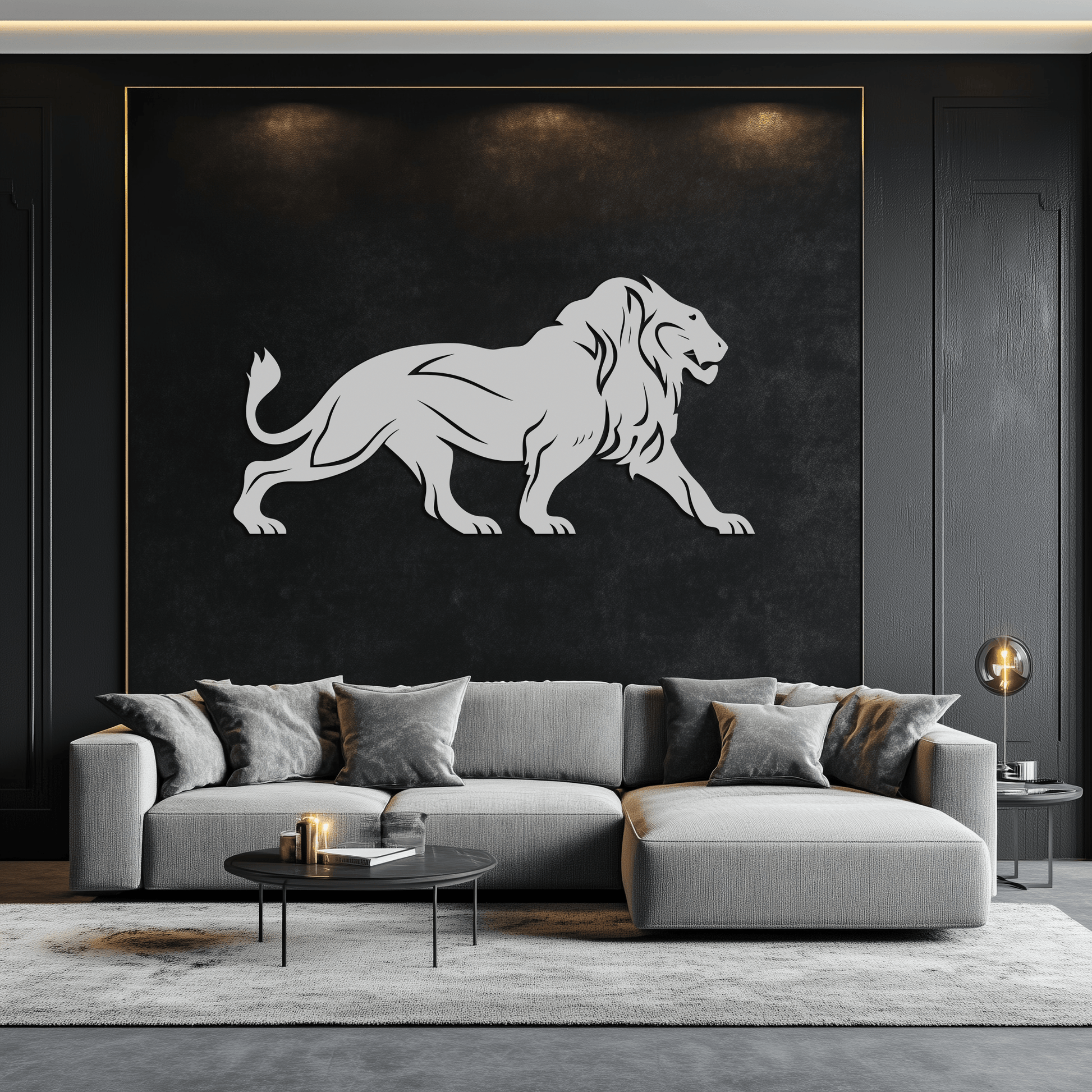 Majestic Lion Wall Art - Steel Wall Decor for Home and Office -KAF002 - Tampa Home & Garden Store