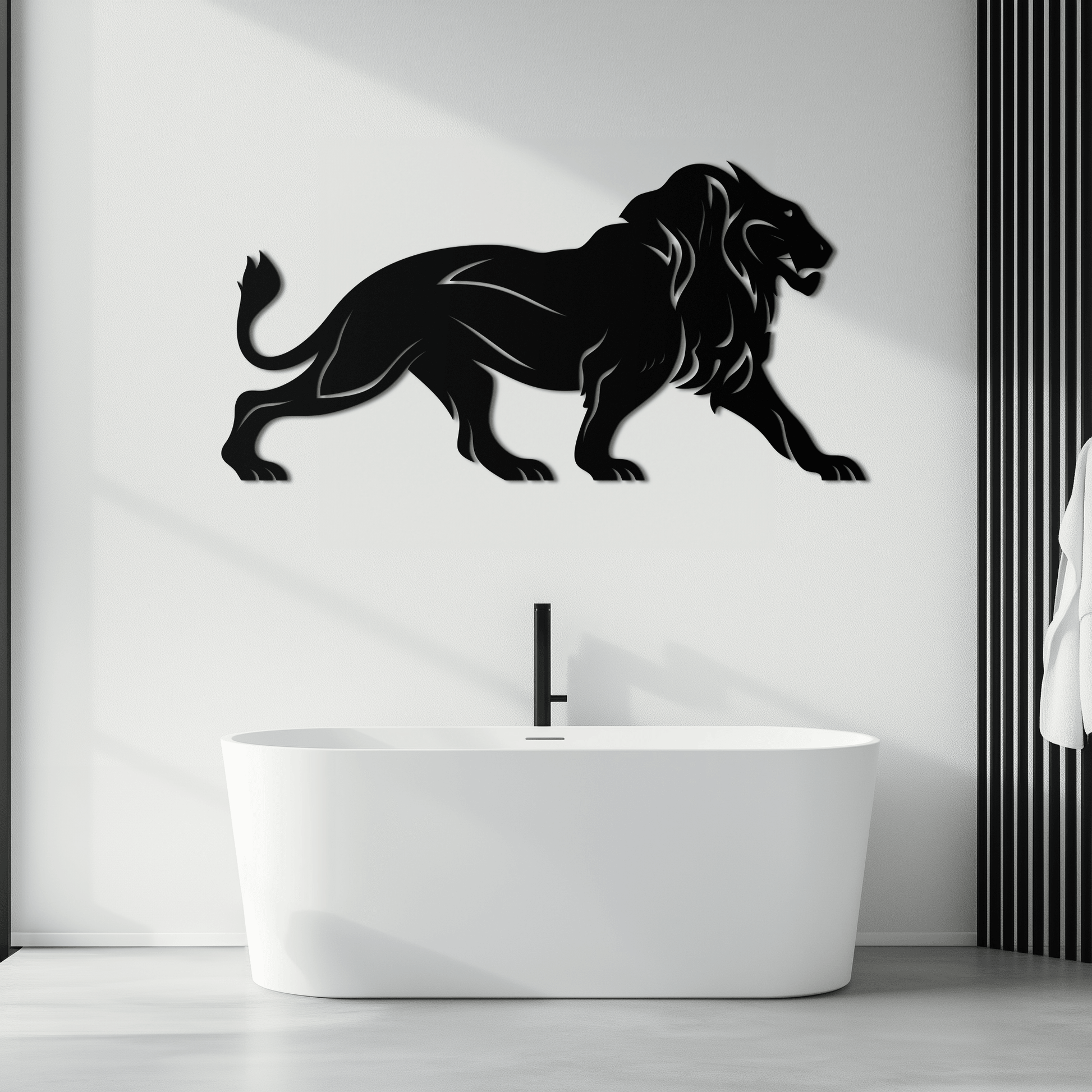 Majestic Lion Wall Art - Steel Wall Decor for Home and Office -KAF002 - Tampa Home & Garden Store