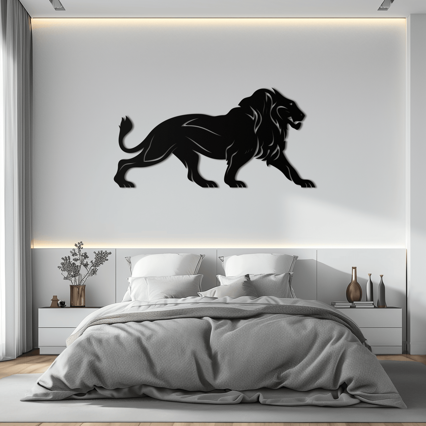 Majestic Lion Wall Art - Steel Wall Decor for Home and Office -KAF002 - Tampa Home & Garden Store