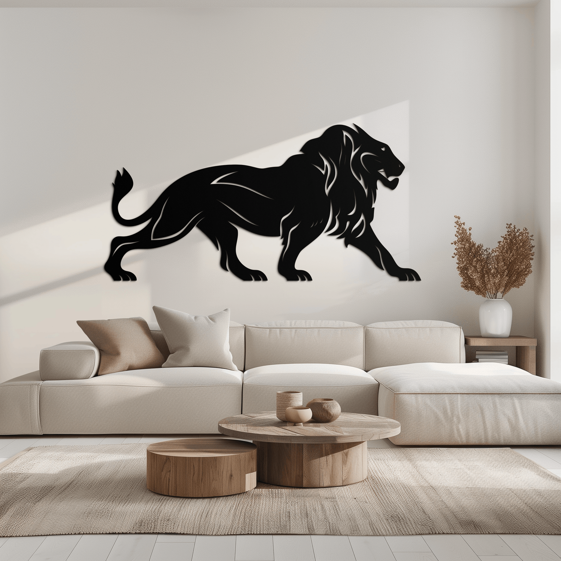 Majestic Lion Wall Art - Steel Wall Decor for Home and Office -KAF002 - Tampa Home & Garden Store
