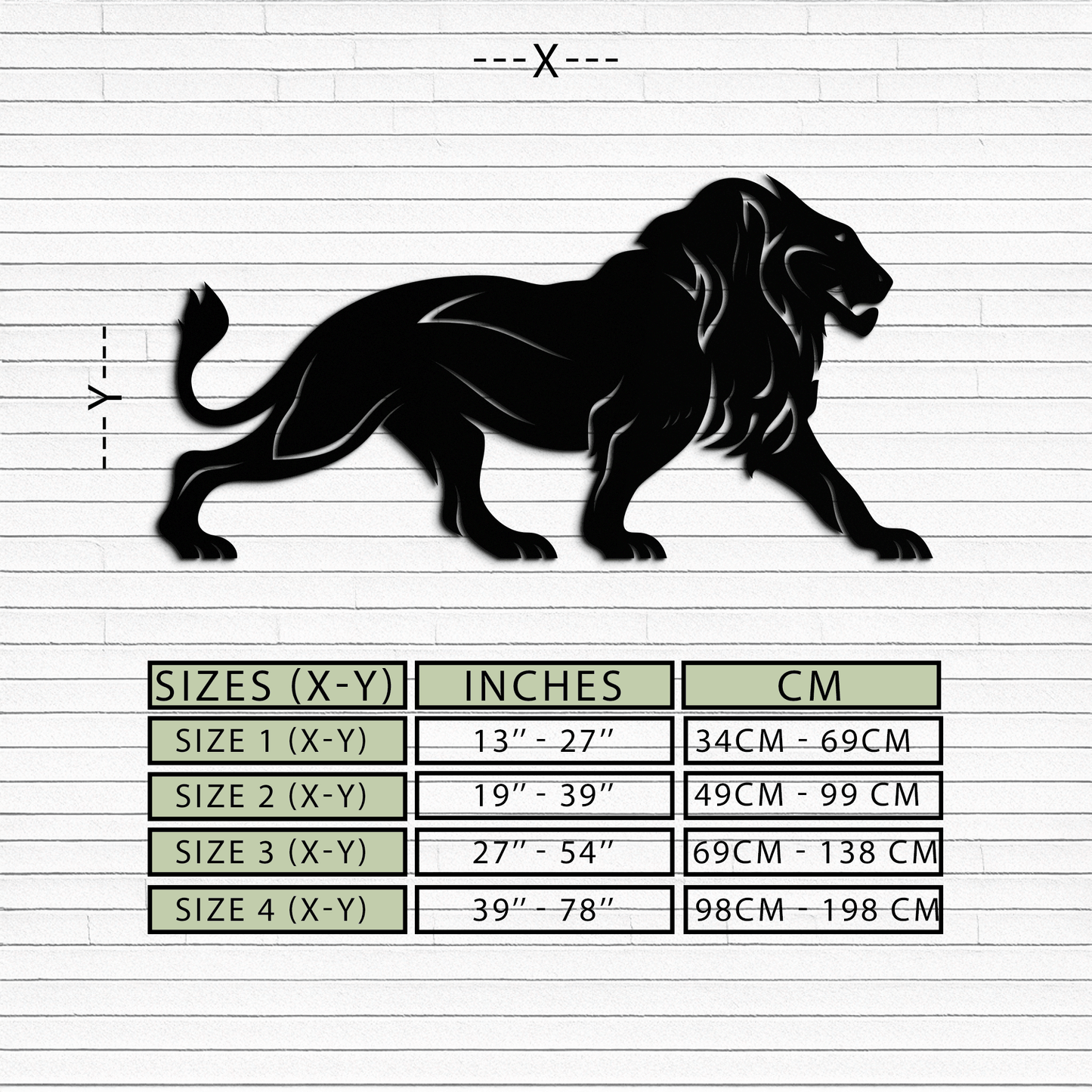 Majestic Lion Wall Art - Steel Wall Decor for Home and Office -KAF002 - Tampa Home & Garden Store
