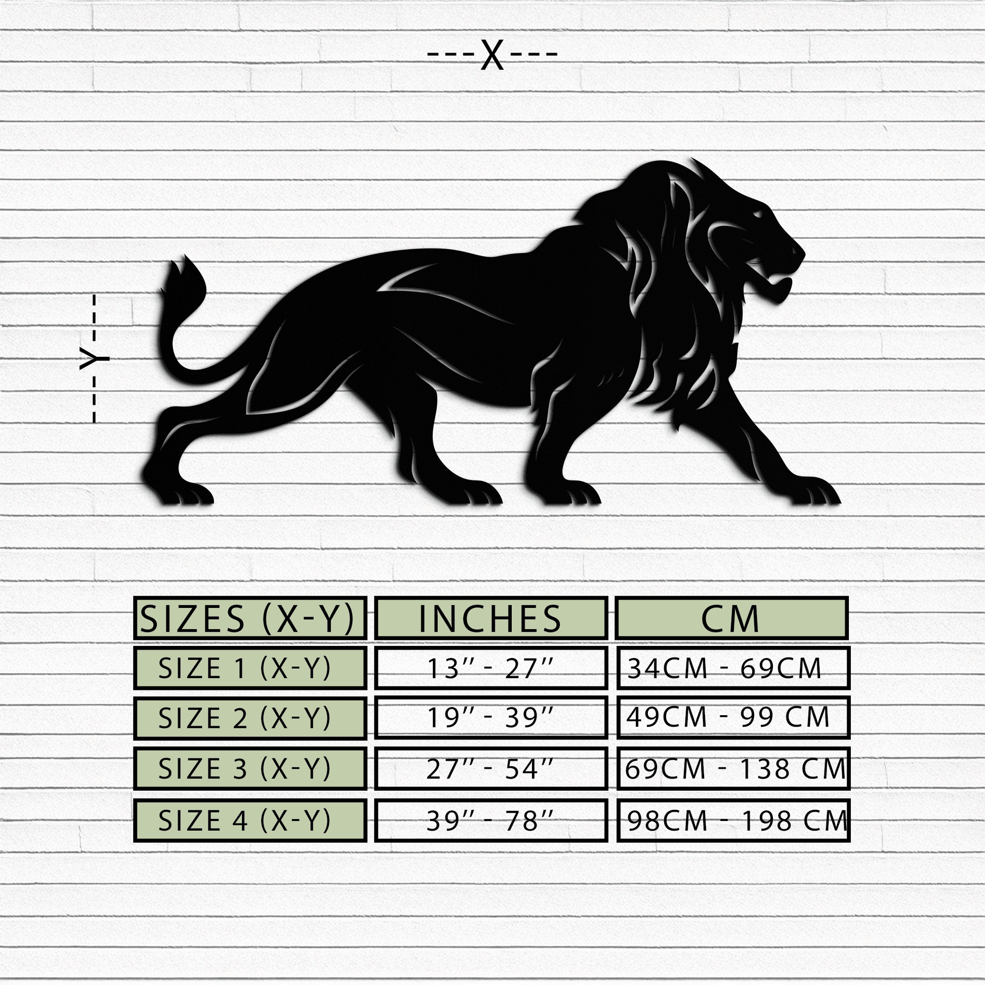 Majestic Lion Wall Art - Steel Wall Decor for Home and Office -KAF002 - Tampa Home & Garden Store