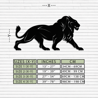 Majestic Lion Wall Art - Steel Wall Decor for Home and Office -KAF002 - Tampa Home & Garden Store