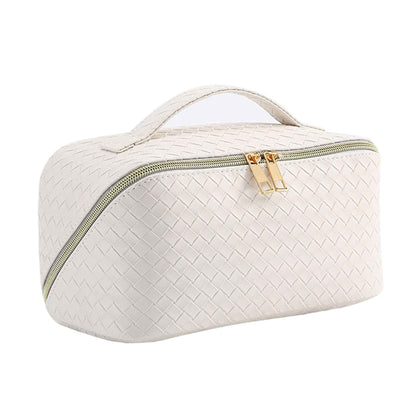 Woven PU Leather Makeup Bag and a Travel Case
