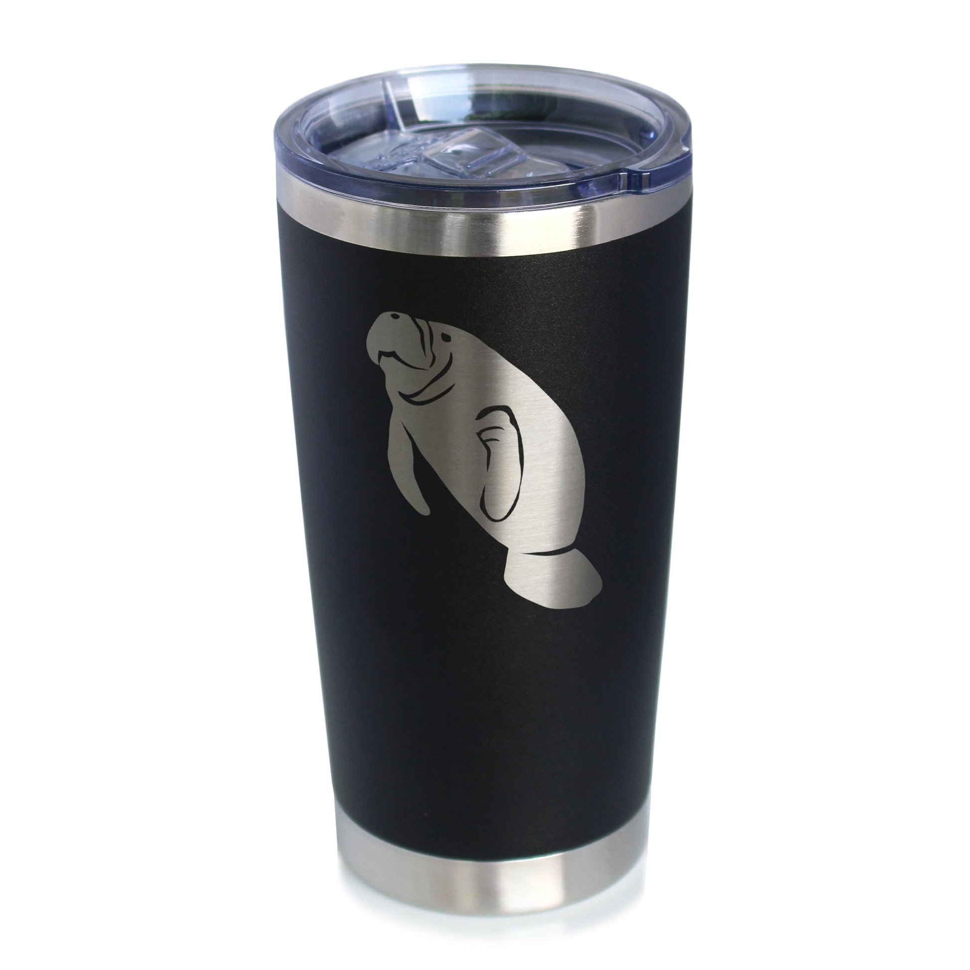 Manatee - Insulated Coffee Tumbler Cup with Sliding Lid - Stainless Steel Travel Mug - Manatee Gifts Women and Men Beach Lovers - Tampa soil911.com