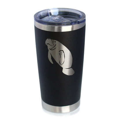 Manatee - Insulated Coffee Tumbler Cup with Sliding Lid - Stainless Steel Travel Mug - Manatee Gifts Women and Men Beach Lovers - Tampa soil911.com