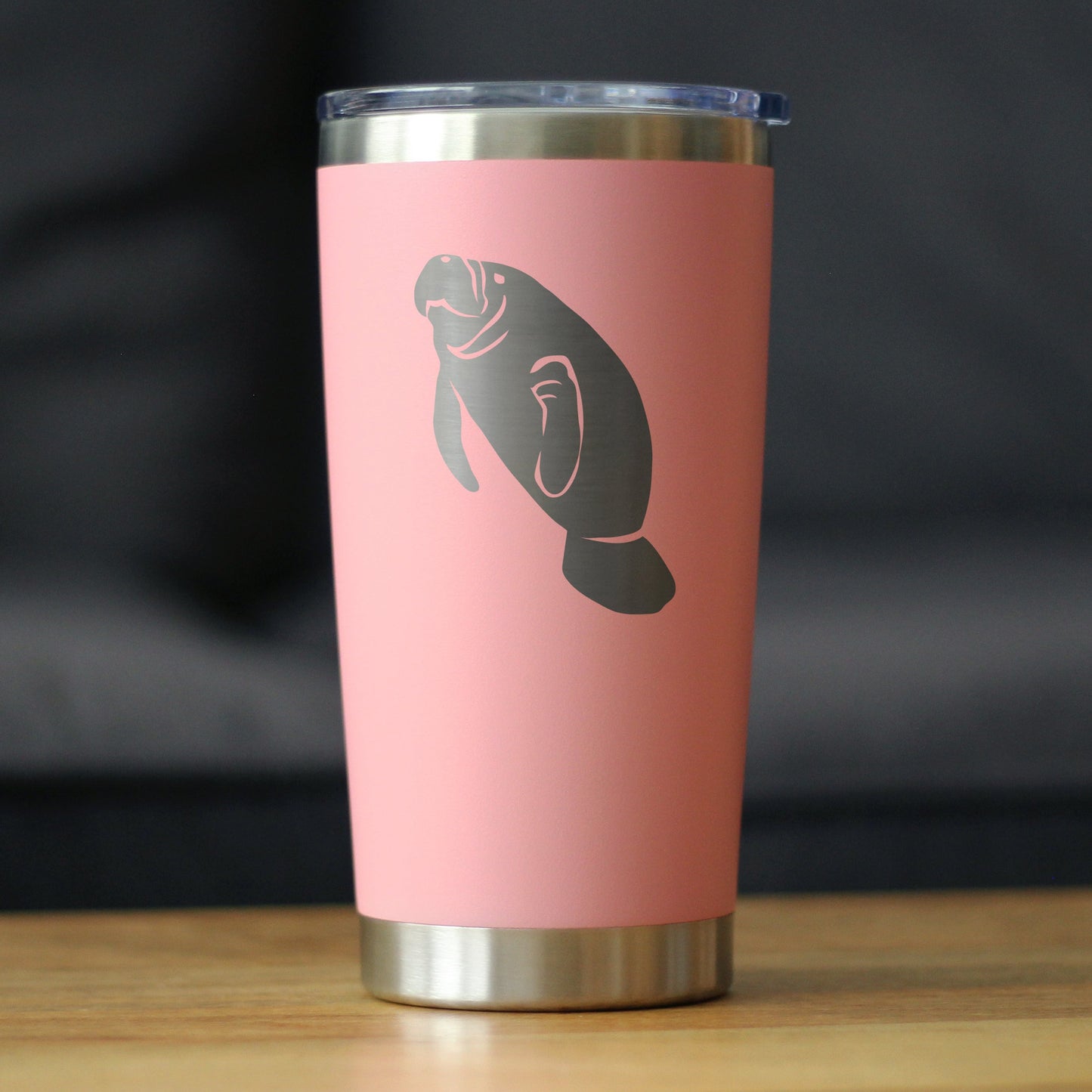 Manatee - Insulated Coffee Tumbler Cup with Sliding Lid - Stainless Steel Travel Mug - Manatee Gifts Women and Men Beach Lovers - Tampa soil911.com
