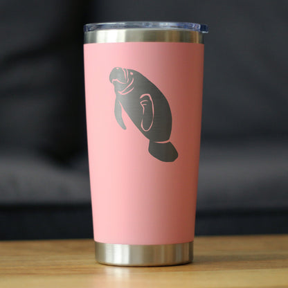 Manatee - Insulated Coffee Tumbler Cup with Sliding Lid - Stainless Steel Travel Mug - Manatee Gifts Women and Men Beach Lovers - Tampa soil911.com
