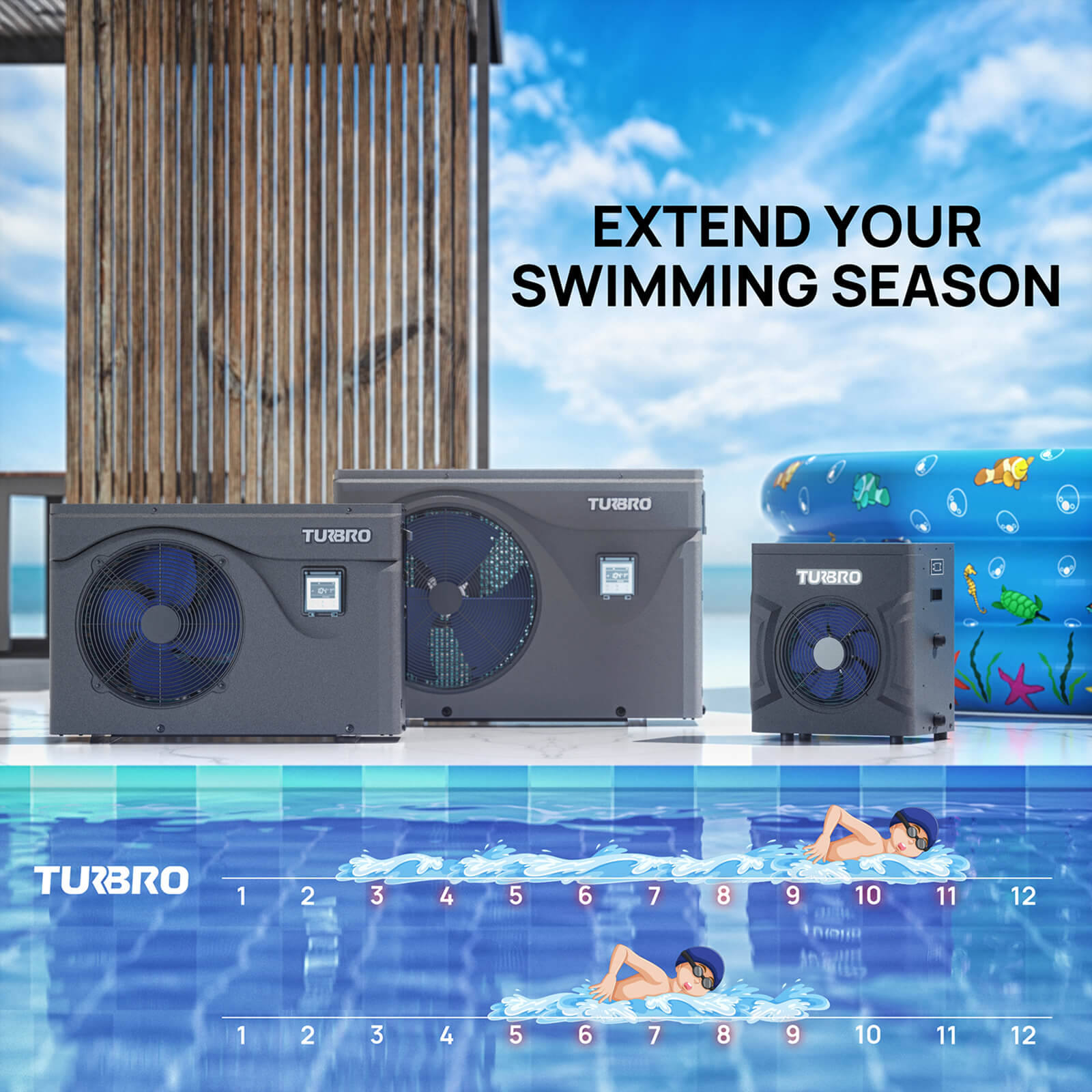 Manatee Swimming Pool Heat Pump, 18K/20K BTU - Tampa Home & Garden Store