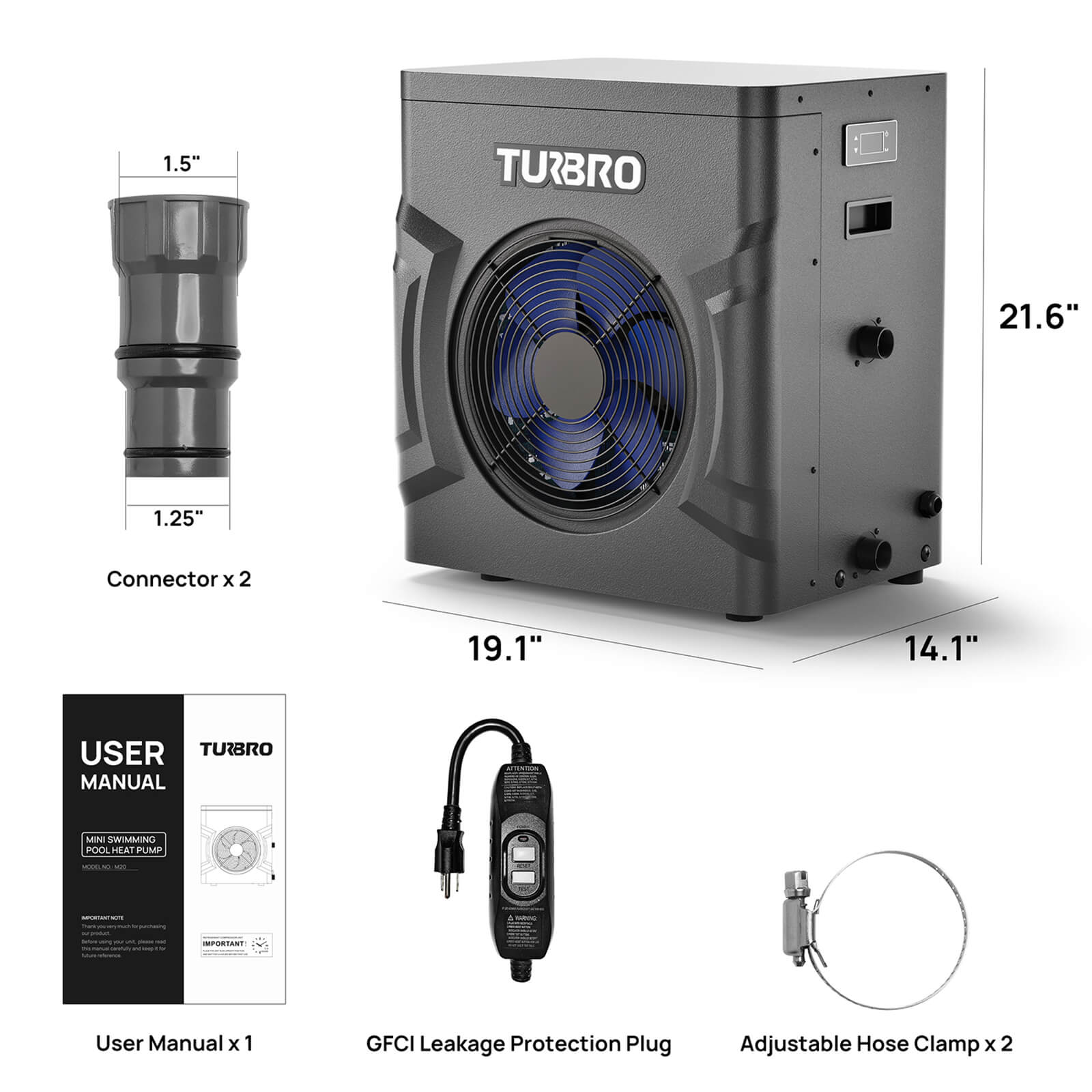 Manatee Swimming Pool Heat Pump, 18K/20K BTU - Tampa Home & Garden Store